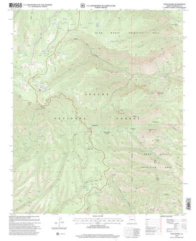STRAYHORSE, Arizona 1997 (7.5'×7.5' Topographic Quadrangle) - Wide World Maps & MORE!