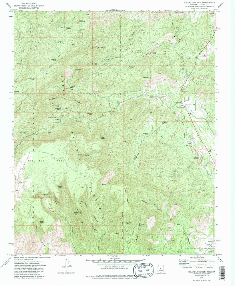 Poland Junction, AZ (7.5'×7.5' Topographic Quadrangle) - Wide World Maps & MORE!