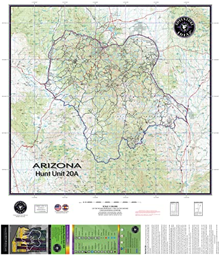 Arizona GMU 20A Hunting / Recreation Map - Wide World Maps & MORE!