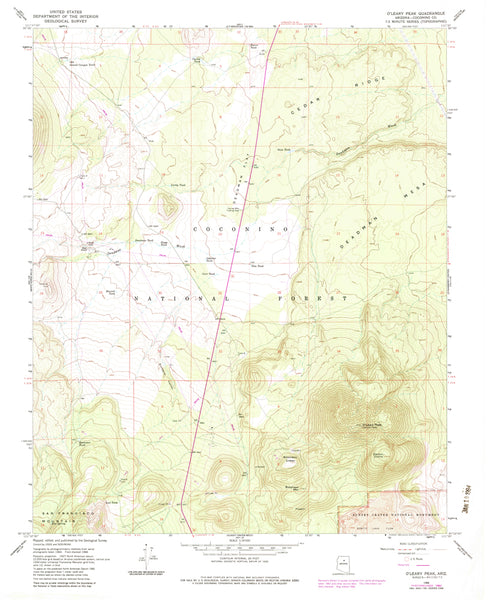 O'LEARY PEAK [Map] United States Geological Survey - Wide World Maps & MORE!