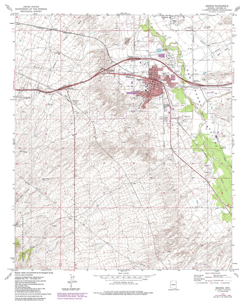 BENSON, AZ 7.5' 1973 PR 1983 - Wide World Maps & MORE!