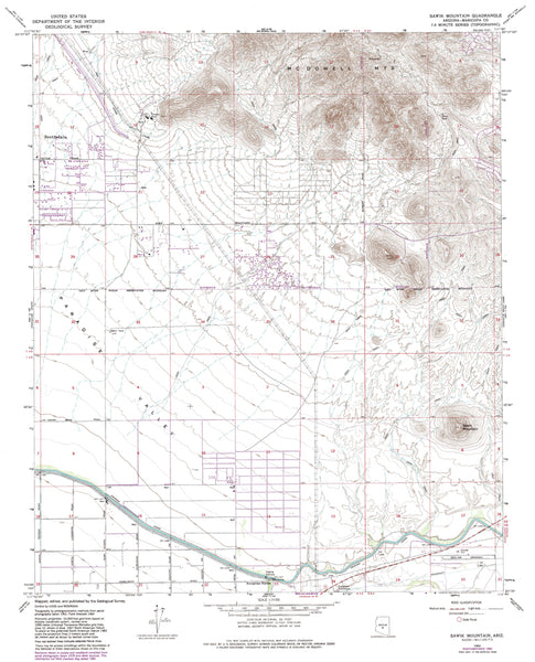 SAWIK MOUNTAIN, AZ 7.5' 1964 PR1982 - Wide World Maps & MORE!