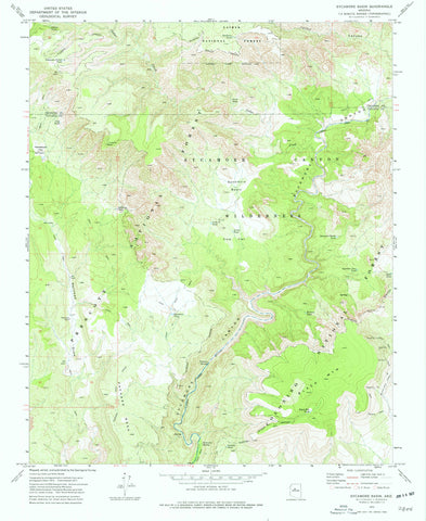 SYCAMORE BASIN, AZÊ7.5' 1973 [Map] United States Geological Survey - Wide World Maps & MORE!