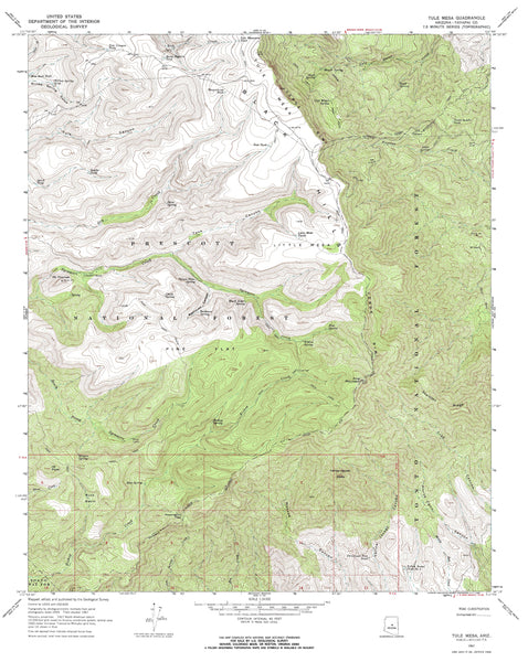 Tule Mesa, Arizona 1967 (7.5'×7.5' Topographic Quadrangle) [Map] United States Geological Survey - Wide World Maps & MORE!
