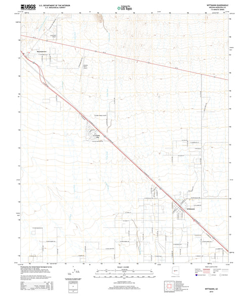 Wittmann, Arizona 2014 (US Topo 7.5'×7.5' Topographic Quadrangle) [Map] United States Geological Survey - Wide World Maps & MORE!