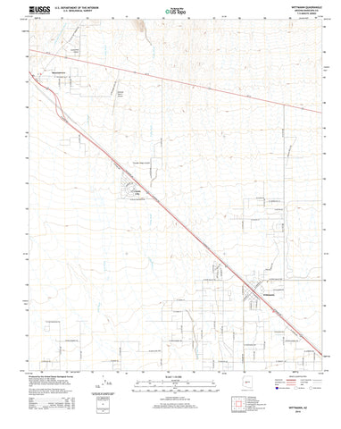 Wittmann, Arizona 2014 (US Topo 7.5'×7.5' Topographic Quadrangle) [Map] United States Geological Survey - Wide World Maps & MORE!