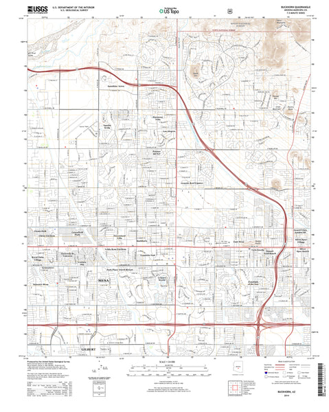 Buckhorn, Arizona (US Topo 7.5'×7.5' Topographic Quadrangle) - Wide World Maps & MORE!