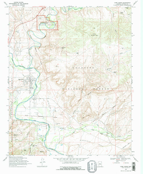 CAMP VERDE 7.5' AZ 1969 - Wide World Maps & MORE!