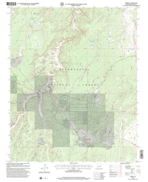 Heber, Arizona (7.5'×7.5' Topographic Quadrangle) [Map] United States Geological Survey - Wide World Maps & MORE!