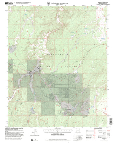 Heber, Arizona (7.5'×7.5' Topographic Quadrangle) [Map] United States Geological Survey - Wide World Maps & MORE!