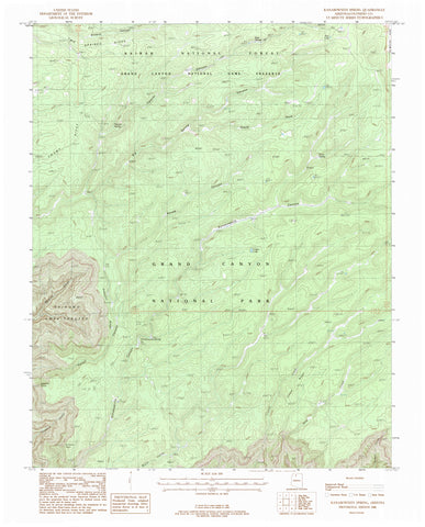 Big Springs, AZ 7.5' PE 1988 [Map] United States Geological Survey - Wide World Maps & MORE!