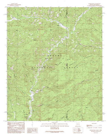 MANESS PEAK, AZ-NMÊ7.5' PE 1991 [Map] United States Geological Survey - Wide World Maps & MORE!