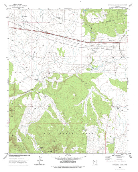 Cathedral Caves, Arizona 1973 (7.5'×7.5' Topographic Quadrangle) [Map] United States Geological Survey - Wide World Maps & MORE!