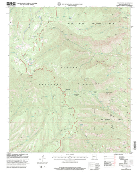 STRAYHORSE, Arizona 1997 (7.5'×7.5' Topographic Quadrangle) - Wide World Maps & MORE!