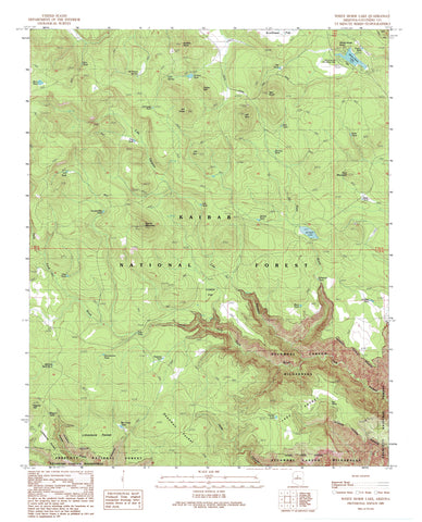 WHITE HORSE LAKE,ÊAZÊ7.5' PE 1989 [Map] United States Geological Survey - Wide World Maps & MORE!