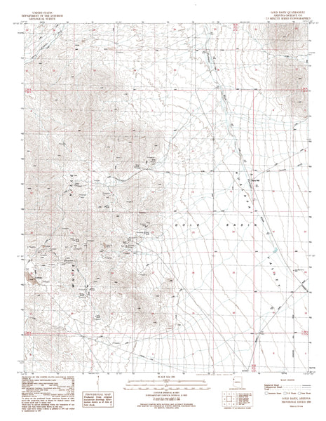 Gold Basin, Arizona 1989 (7.5'×7.5' Topographic Quadrangle) [Map] United States Geological Survey - Wide World Maps & MORE!