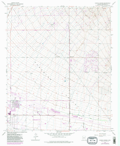Currys Corner 7.5' AZ [Map] United States Geological Survey - Wide World Maps & MORE!
