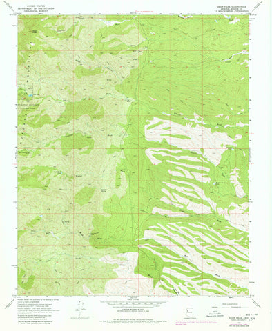 Dean Peak 7.5' 1968 PR 1980 [Map] United States Geological Survey - Wide World Maps & MORE!