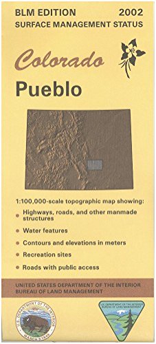 Map: Pueblo Surface Management [Paperback] BLM - Wide World Maps & MORE!