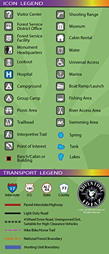 ADVENTURE iDIAZ: Arizona Mogollon Rim Map [Coconino National Forest, Sitgreaves National Forest, Tonto National Forest] [Map] - Wide World Maps & MORE!