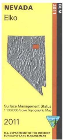 Nevada: Elko : 1:100,000-scale topographic map : 30 x 60 minute series (topographic) (Surface management status, mineral management status) United States - Wide World Maps & MORE!