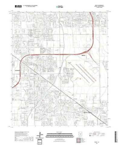Higley, Arizona 2021 (US Topo 7.5'×7.5' Topographic Quadrangle) [Map] United States Geological Survey - Wide World Maps & MORE!