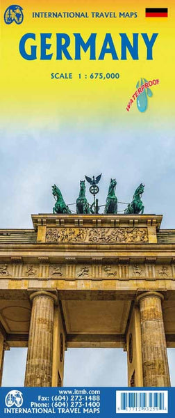 Germany Travel Reference Map (WP) 1:675,000 [Map] ITMB Publishing LTD - Wide World Maps & MORE!