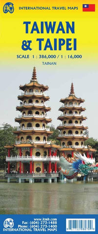 Taiwan and Taipei Travel Reference Map 1:386k/1:16k - 2025 EDI [Map] ITMB Publishing Ltd - Wide World Maps & MORE!