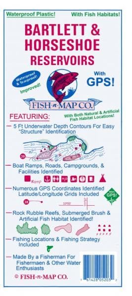 Bartlett & Horseshoe Reservoirs with Fish Habitats! [Map] Fish N. Maps - Wide World Maps & MORE!