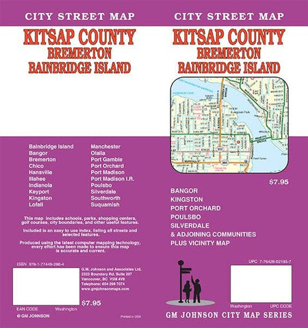 Kitsap County / Bremerton / Bainbridge Island, Washington Street Map [Map] GM Johnson - Wide World Maps & MORE!
