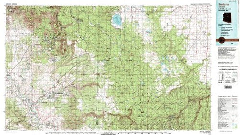 Sedona Arizona 1:100,000-scale USGS Topographic Map: 30 X 60 Minute Series (1980) [Unknown Binding] US Geological Survey