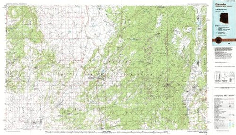 Ganado Arizona - New Mexico 1:100,000-scale Topographic USGS Map: 30 X 60 Minute Series (1984) [Unknown Binding] US Geological Survey - Wide World Maps & MORE!