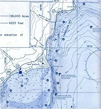 Lake Tahoe / New Melones L. (Northern California 8269) - Wide World Maps & MORE!