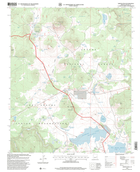 GREENS PEAK, AZ 7.5' 1997 [Map] United States Geological Survey - Wide World Maps & MORE!