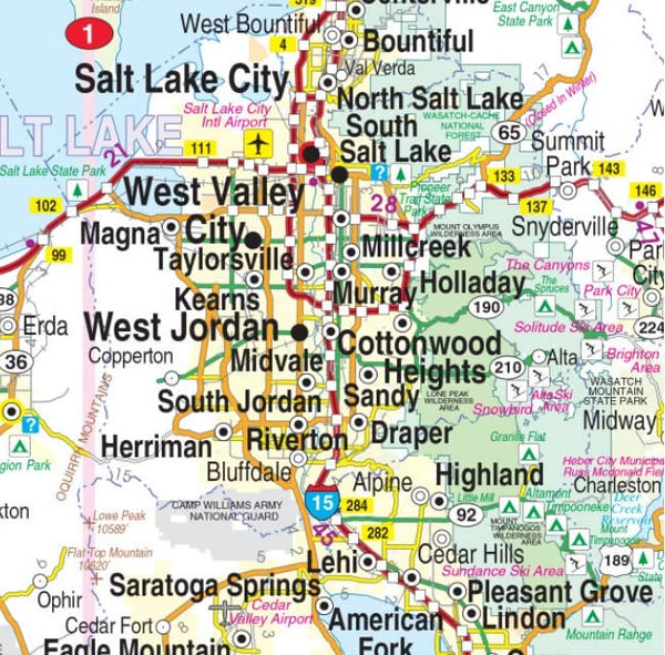 Large Print Utah Easy to Read State Map - Wide World Maps & MORE!