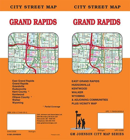 Grand Rapids, Michigan Street Map [Map] GM Johnson - Wide World Maps & MORE!
