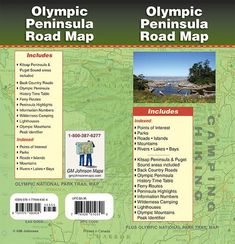 Olympic Peninsula, Washington Regional Map [Map] GM Johnson - Wide World Maps & MORE!