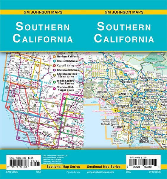 Southern Califorina, California Sectional Map [Map] GM Johnson - Wide World Maps & MORE!