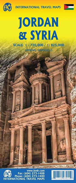 Jordan and Syria Travel Reference Map