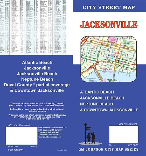 Jacksonville, Florida Street Map [Map] GM Johnson - Wide World Maps & MORE!