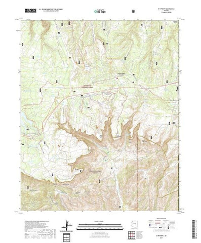 O W Point, Arizona 2021 (US Topo 7.5'×7.5' Topographic Quadrangle) [Map] United States Geological Survey - Wide World Maps & MORE!