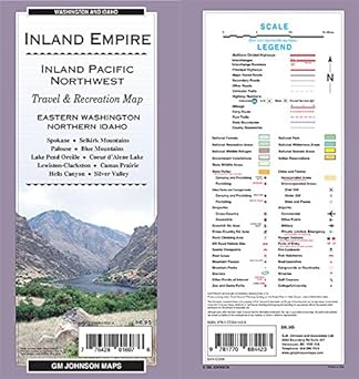 Inland Empire: Inland Pacific Northwest Travel & Recreation Map (Eastern Washington & Northern Idaho) - Wide World Maps & MORE!