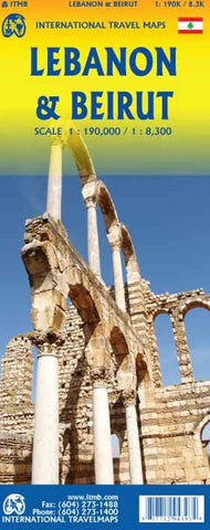 Lebanon and Beirut Travel Reference Map 4th Ed 1:190,000/1:8,300 [Map] ITMB Publishing LTD - Wide World Maps & MORE!