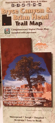 Bryce Canyon and Brian Head Trail Map - Wide World Maps & MORE!