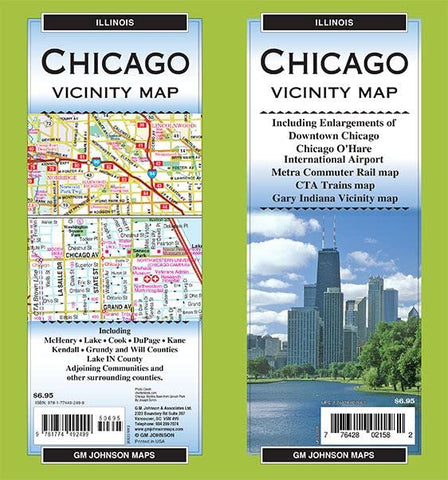 Chicago & Vicinity, Illinois Regional Map [Map] GM Johnson - Wide World Maps & MORE!