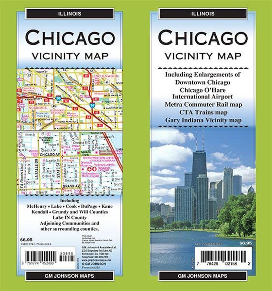 Chicago & Vicinity, Illinois Regional Map [Map] GM Johnson - Wide World Maps & MORE!