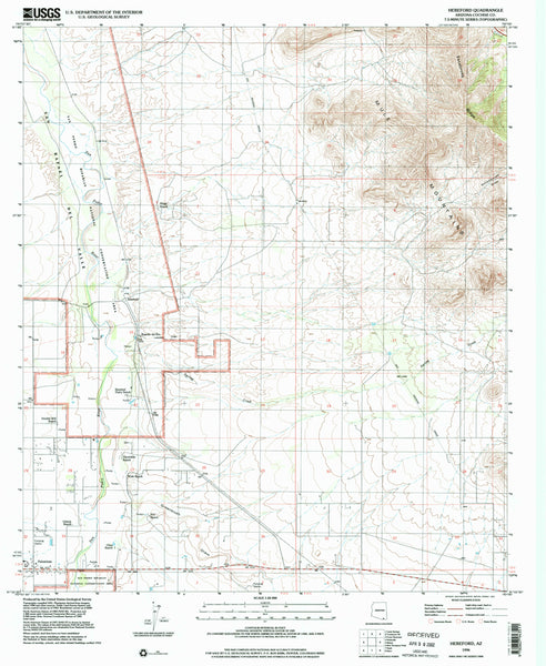 HEREFORD, AZ 1996 [Map] United States Geological Survey - Wide World Maps & MORE!