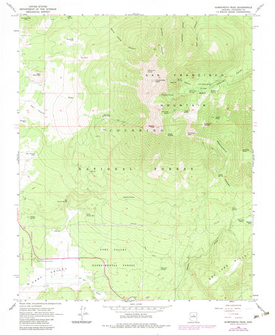 Humphreys Peak, Arizona (7.5'×7.5' Topographic Quadrangle) - Wide World Maps & MORE!