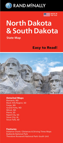 Rand McNally Easy to Read Folded Map: North Dakota, South Dakota State Map [Map] Rand McNally