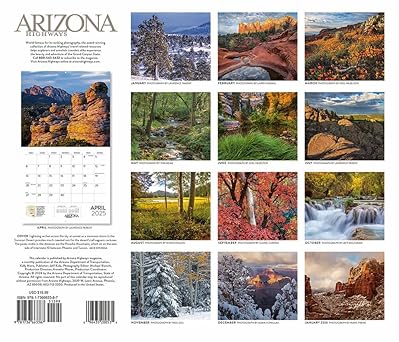 Arizona Highways 2025 Scenic Wall Calendar [Staple Bound] Arizona Highways Contributors - Wide World Maps & MORE!